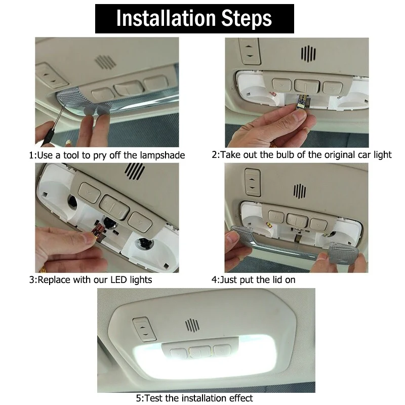 9Pcs Car White Interior LED Light Bulbs Package Kit For Renault ZOE 2013-2017 Map Dome Trunk Lamp Ice Blue | Автомобили и