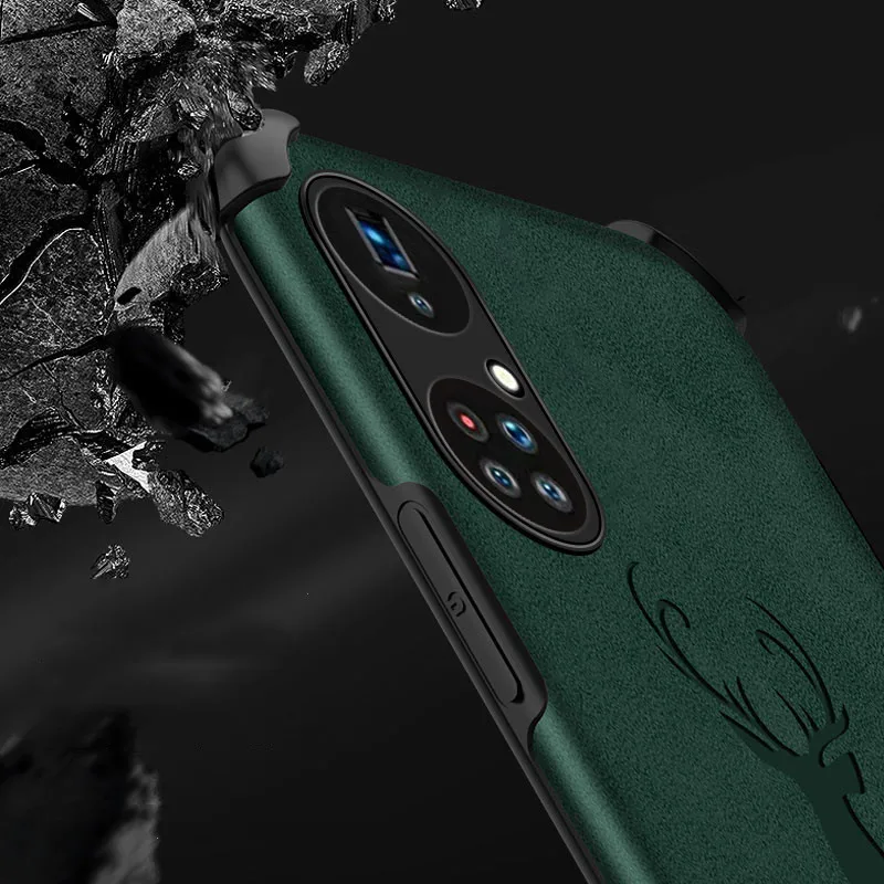 Кожаный чехол для телефона с рисунком головы оленя подходит Huawei P50 P40 P30 P20 Nova 8 7 6 5