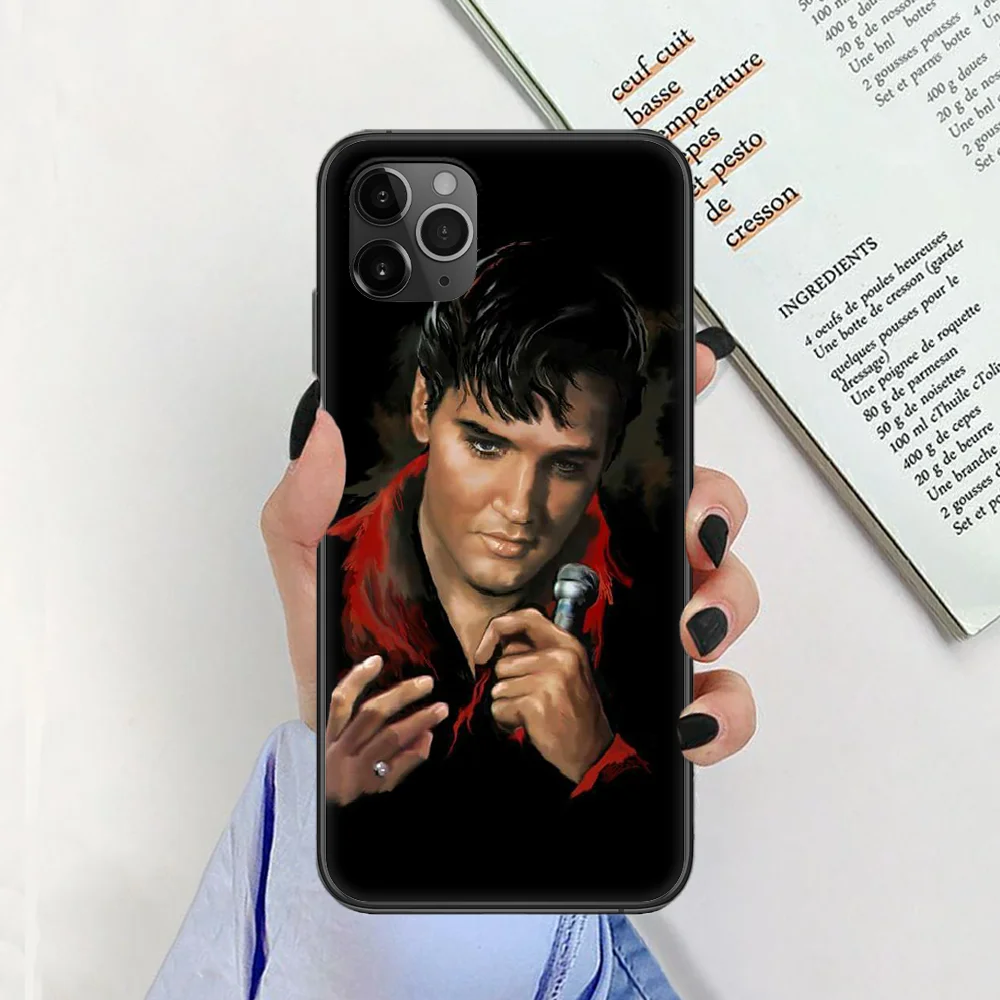 Чехол Elvis Presley для телефона корпус iphone 5 5s se 2 6 6s 7 8 12 mini plus X XS XR 11 PRO MAX черный