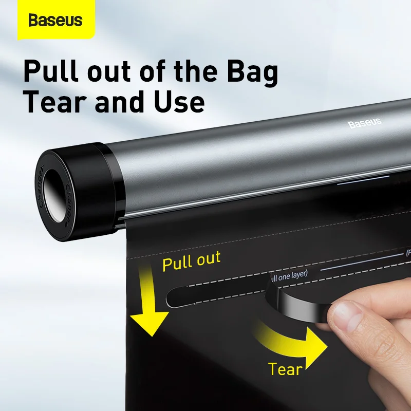 Baseus Car Organizer Backseat Storage Bag Trash Bin Metal Can Dustbin Alloy Garbage for Auto Back Seat Accessories |