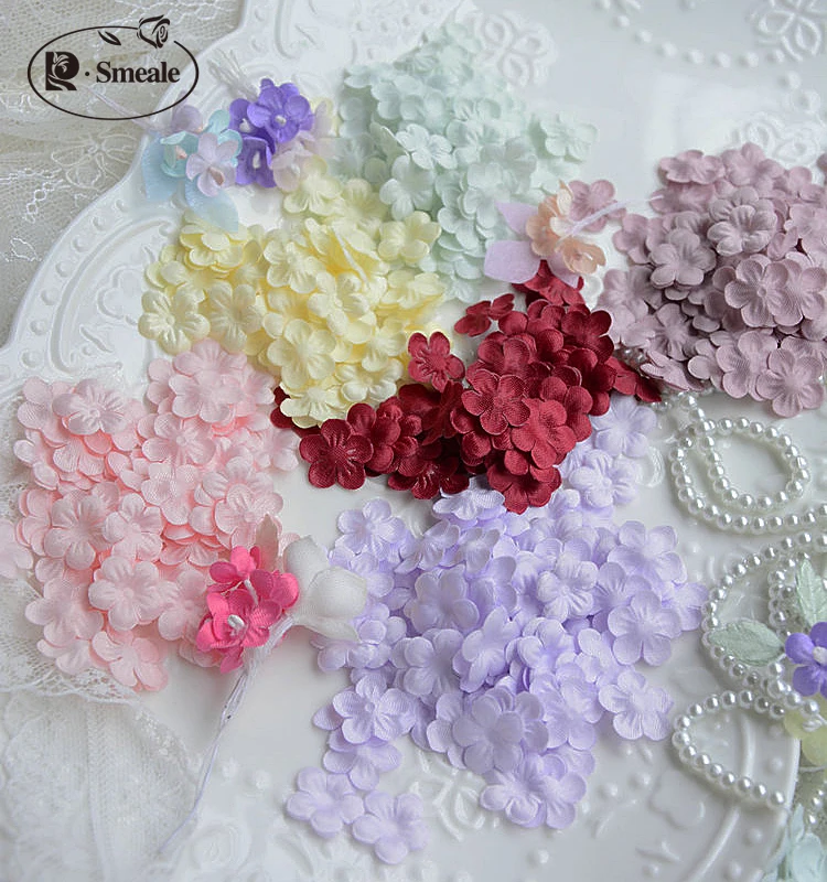 

Мини головной убор свадебная вуаль для изготовления детской одежды атласная ткань цветы 3D Цветы Аксессуары 1,6 см RS2894