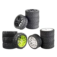 4x rubber tires set compatible with hsp hobao 18 rc car replacement parts