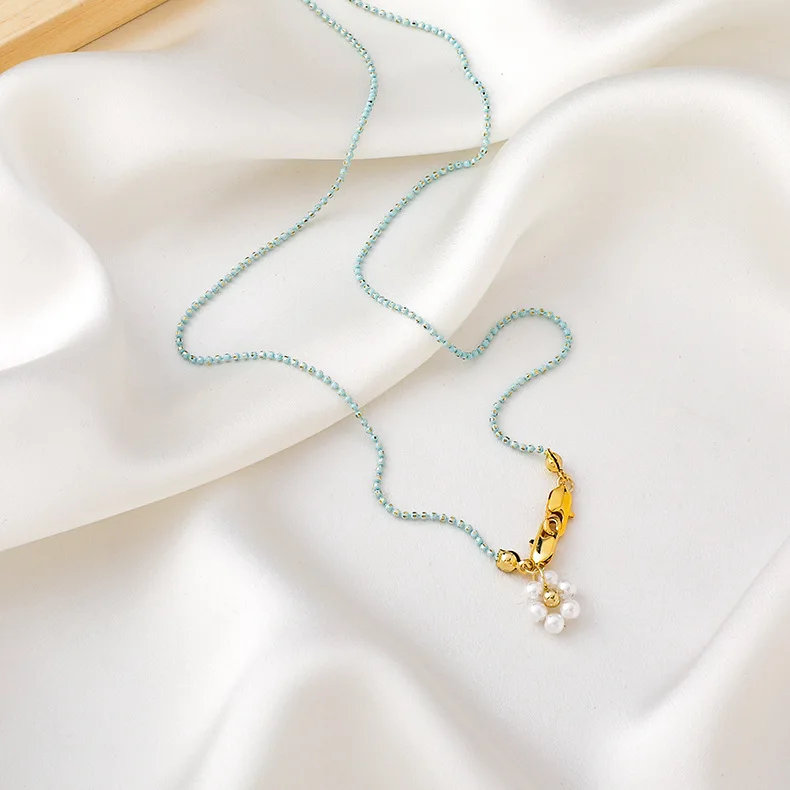 

Korean Colorful Beaded Glasses Chain Crystal Pearl Necklace Mask Hanging Neck Anti Loss Rope