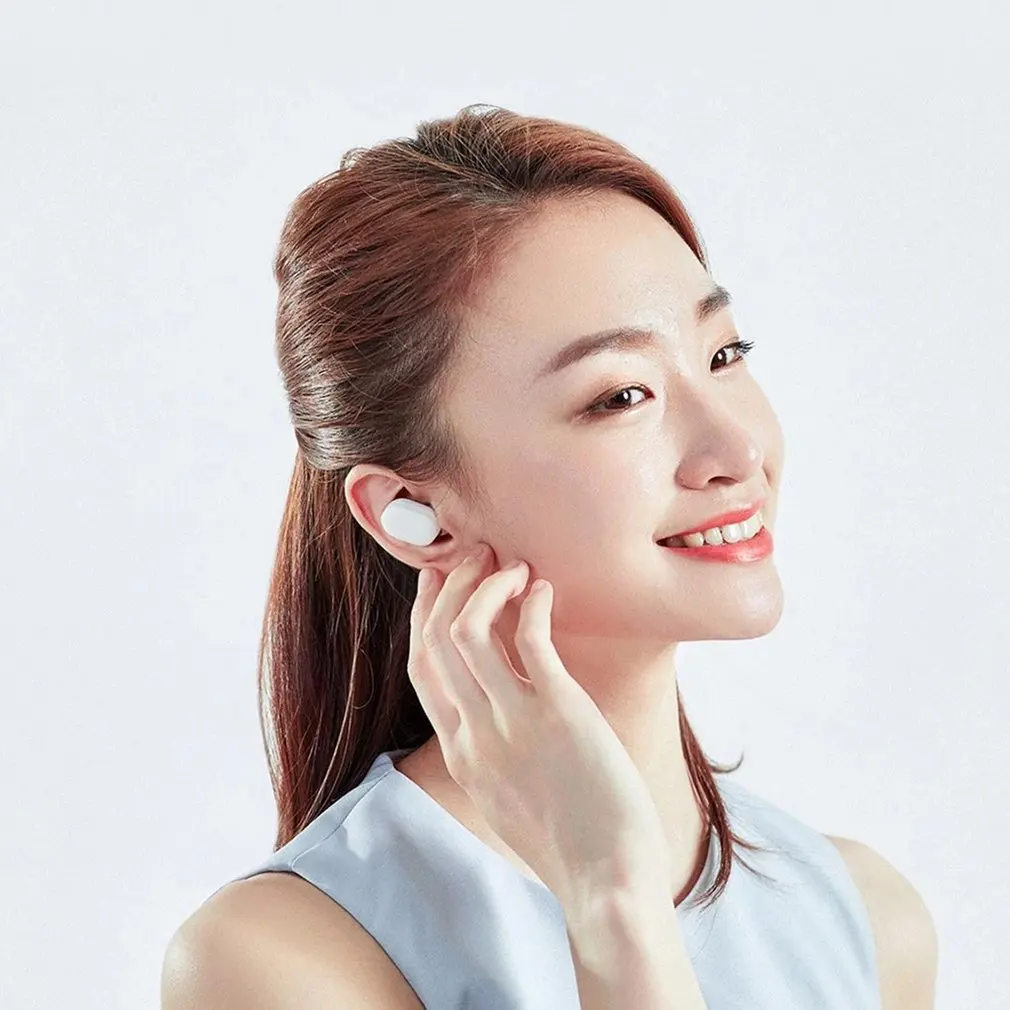 Xiaomi mi AirDots TWS Bluetooth наушники беспроводные наушники-вкладыши наушники гарнитура Молодежная версия с mi c и зарядная док-станция коробка
