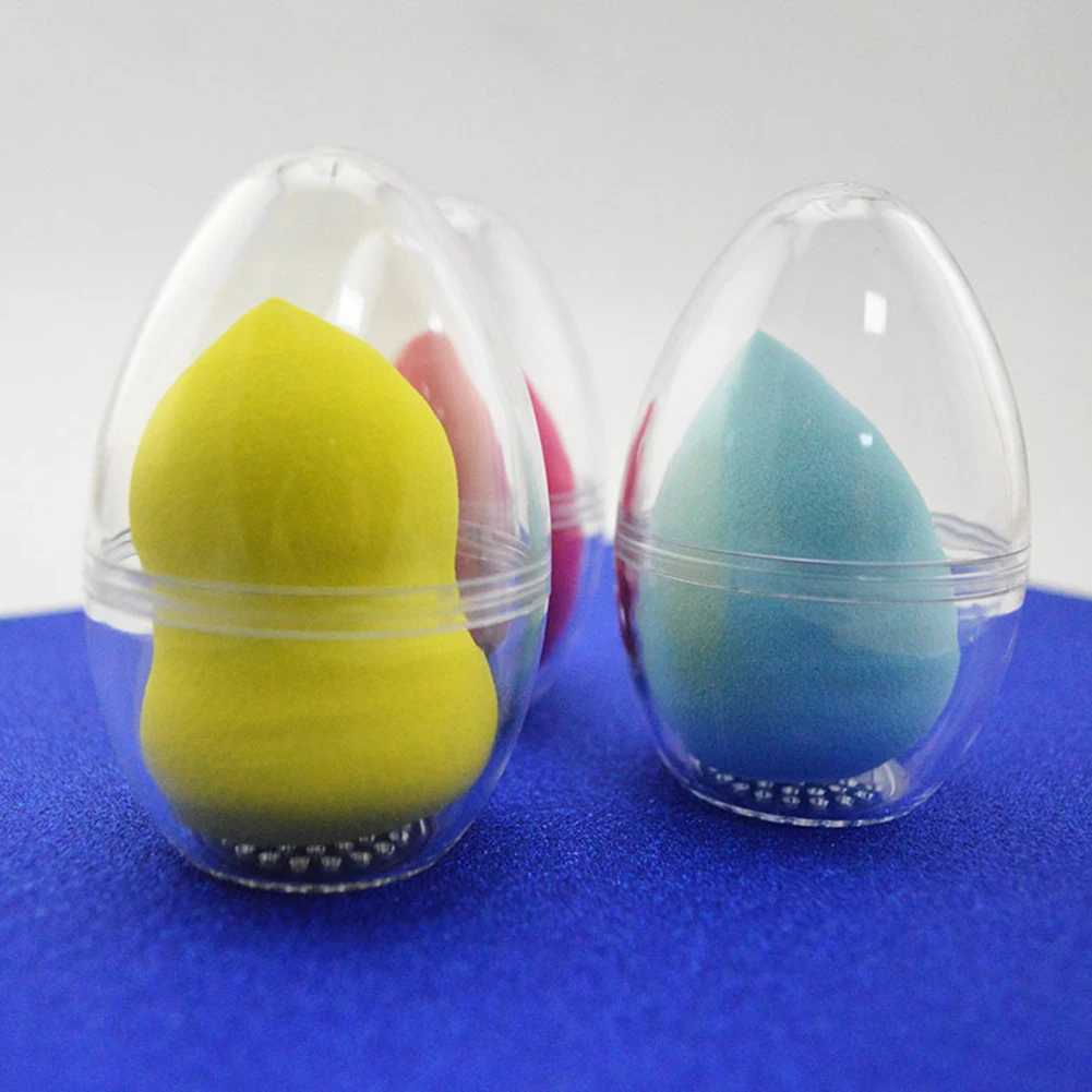 Профессиональный прозрачный пылезащитный контейнер для яиц пудра макияжа