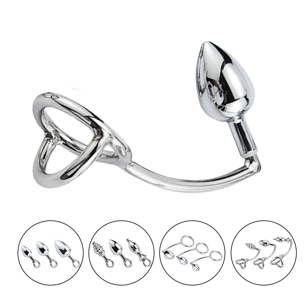 2 in 1 Anal Plug Penis RingSex Toy For Men Butt Prostate Massage Cock Ring Delay Ejaculation Anus Dilator Sex Shop | Красота и