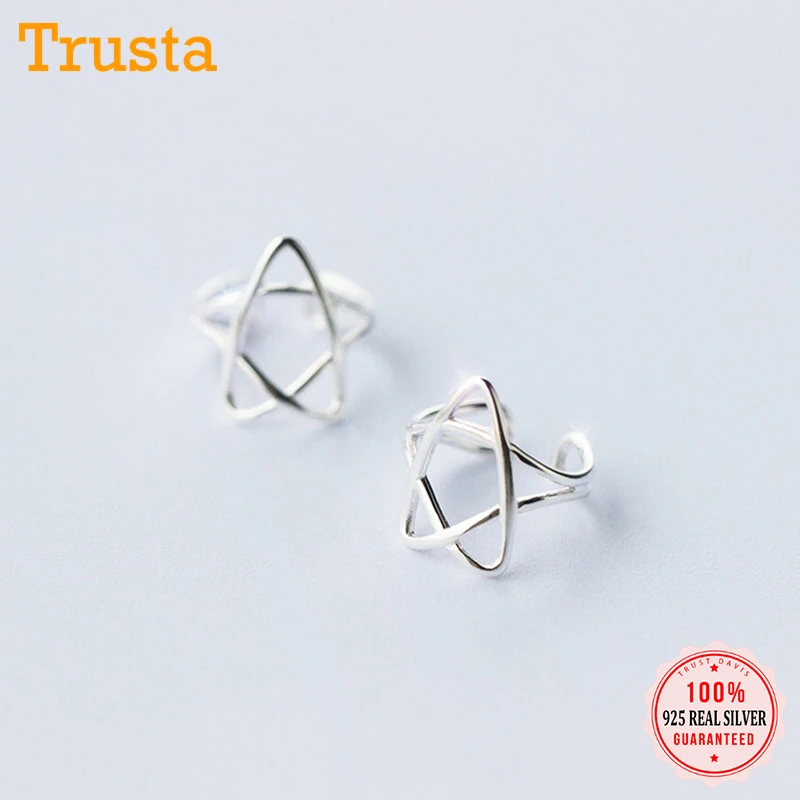 Серьги-клипсы женские из серебра 100% пробы с полыми элементами | Украшения и