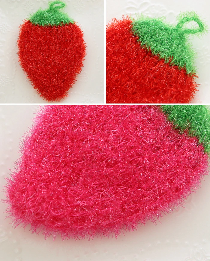 Корейская Клубничная салфетка кухонное полотенце для мытья посуды из акрилового