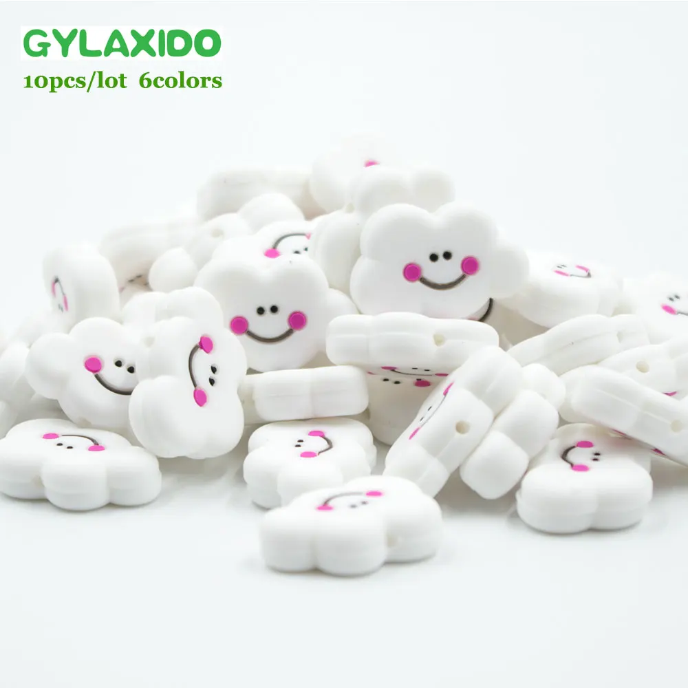 GYLAXIDO 10 шт. силиконовые бусины жемчуг облако для ребенка детская погремушка