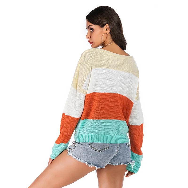 

sweaters fashion 2018 women oversized clothing 2018 patchwork pullovers plus size knit sweater woman computer knitted