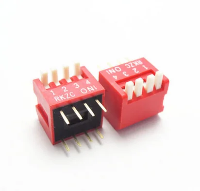 

Key Side of toggle DIP 4p 8pin 2.54mm red