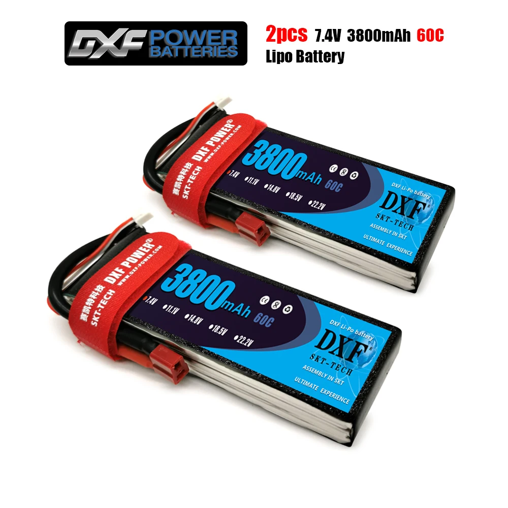 

Литий-полимерный аккумулятор DXF 3800 мАч 7,4 В 60C-120C 2S XT60/DEANS/XT90/EC5 для AKKU дрона FPV грузовик четыре axi вертолет Радиоуправляемый автомобиль самолет
