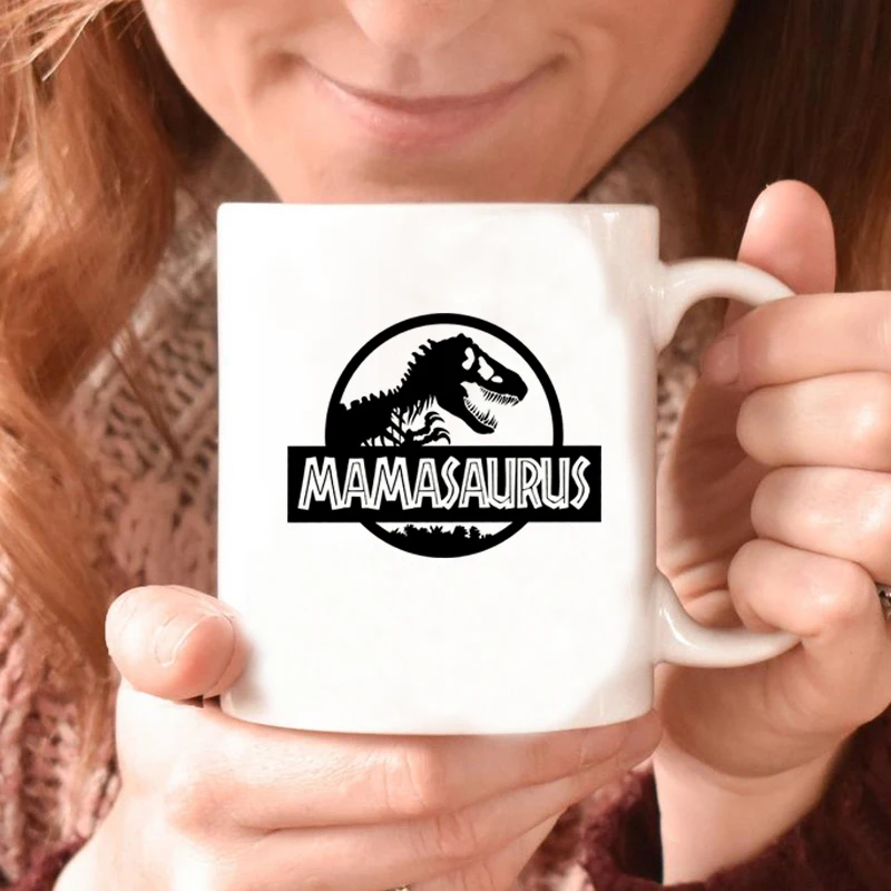

Mamasaurus Mug Mom Coffee Cup Funny Jurassic Mom Coffe Mug You'll Get Jurasskicked Mugs Gift for Mom