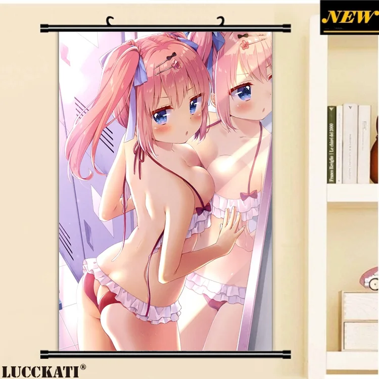 40X60 см Dengeki Moeoh бикини купальник бюстгальтер попка сексуальный лоли каплей мультфильм аниме Настенная картина плакат прокрутки холст живопись