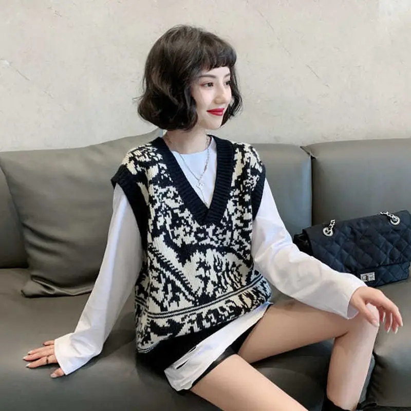 Женский жилет с V-образным вырезом в Корейском стиле |