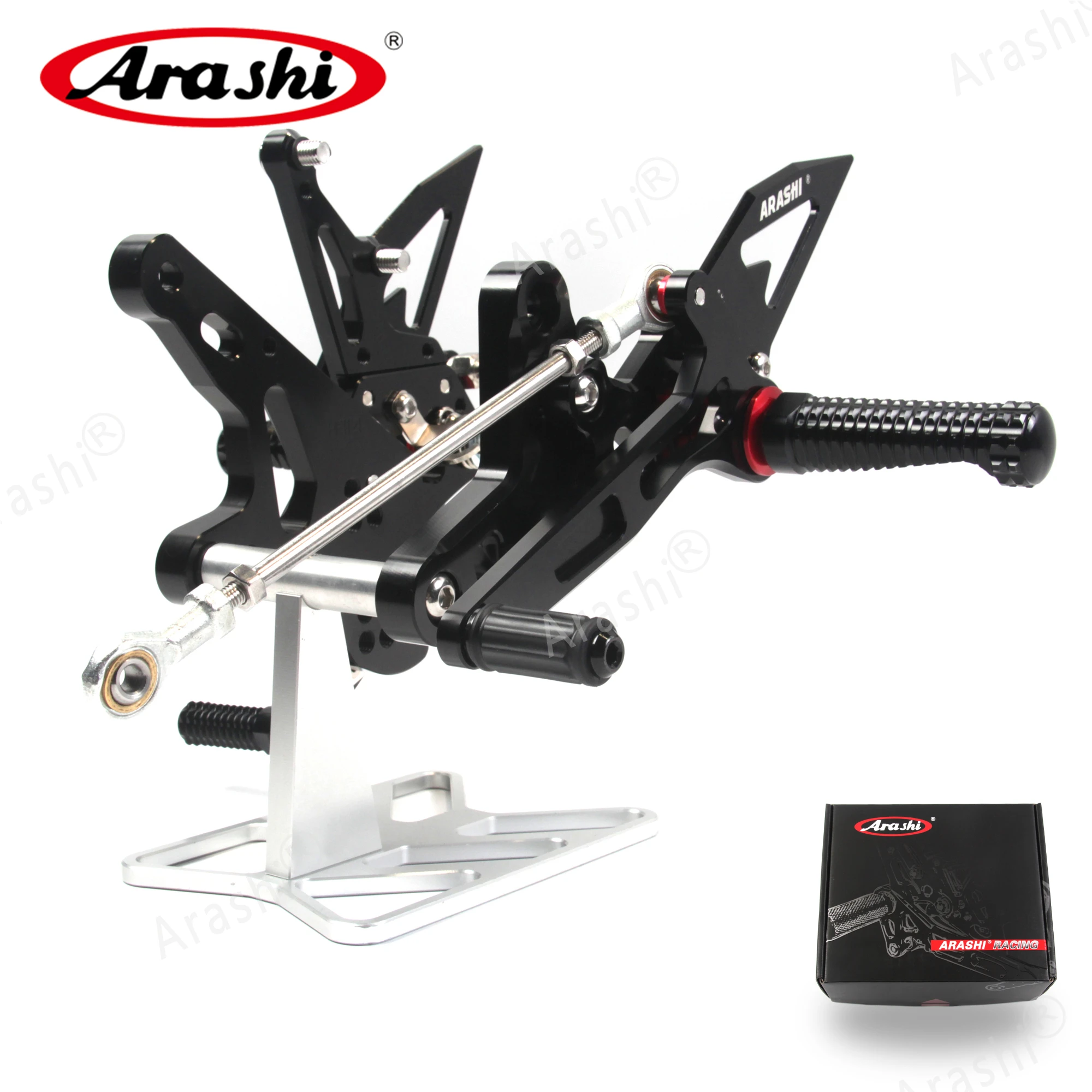 Arashi CNC Adjustable Footrest For KAWASAKI Ninja 400 2018-2019 Rider Rearset Foot Pegs NINJA400 2018 2019 | Автомобили и