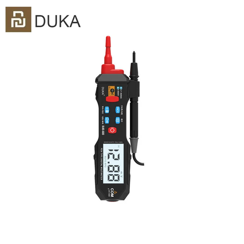

Xiaomi DUKA LCD Digital High Precision Multimeter Pen Flashlight Non-contact Detection Sound Light Screen Alarm Easy Measurement