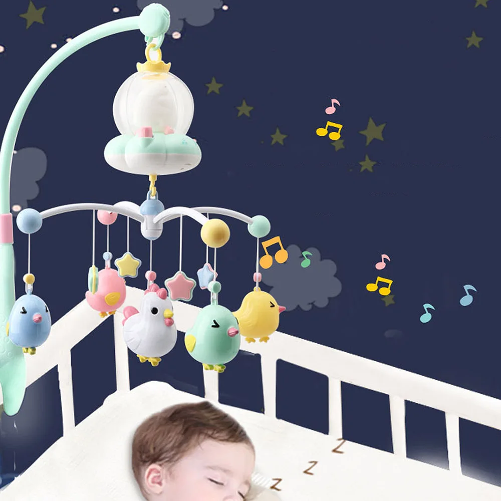 Детская кроватка Мобильная музыкальная шкатулка ночной Светильник вращения