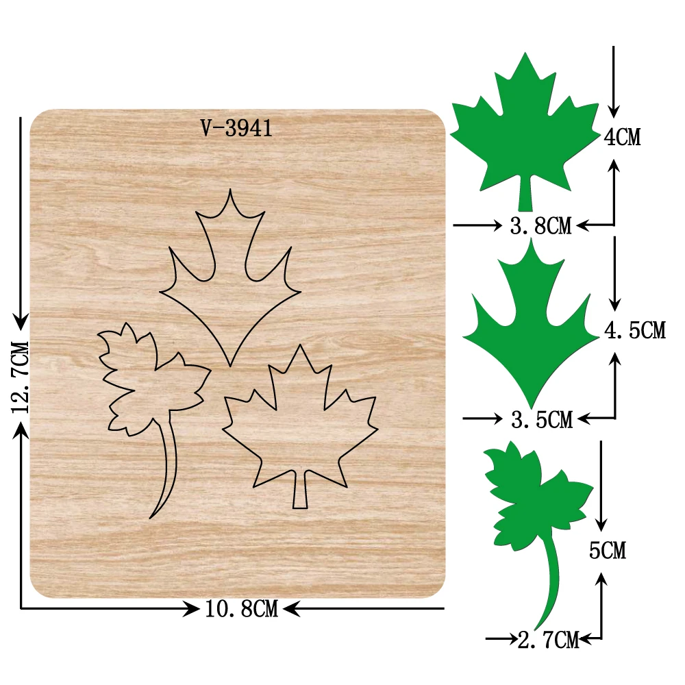 

New leaf wooden dies cutting dies for scrapbooking Multiple sizes V-3941