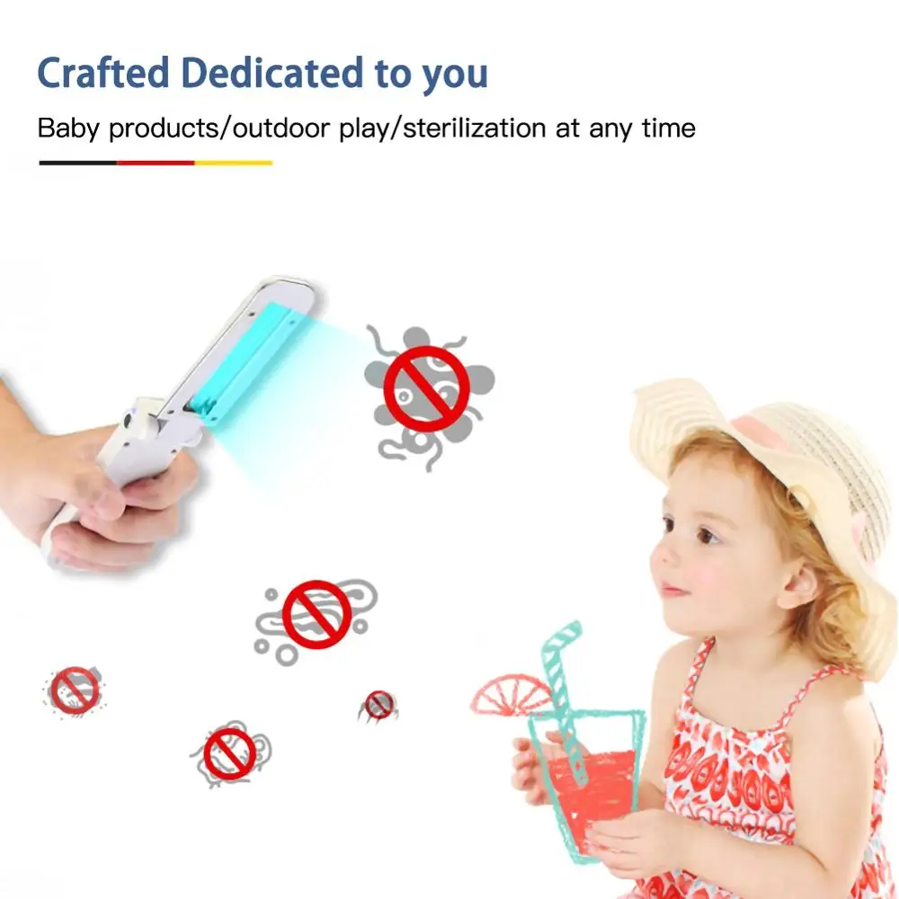 Портативная Складная дезинфекция УФ лампа для дома гостиной светодиодная