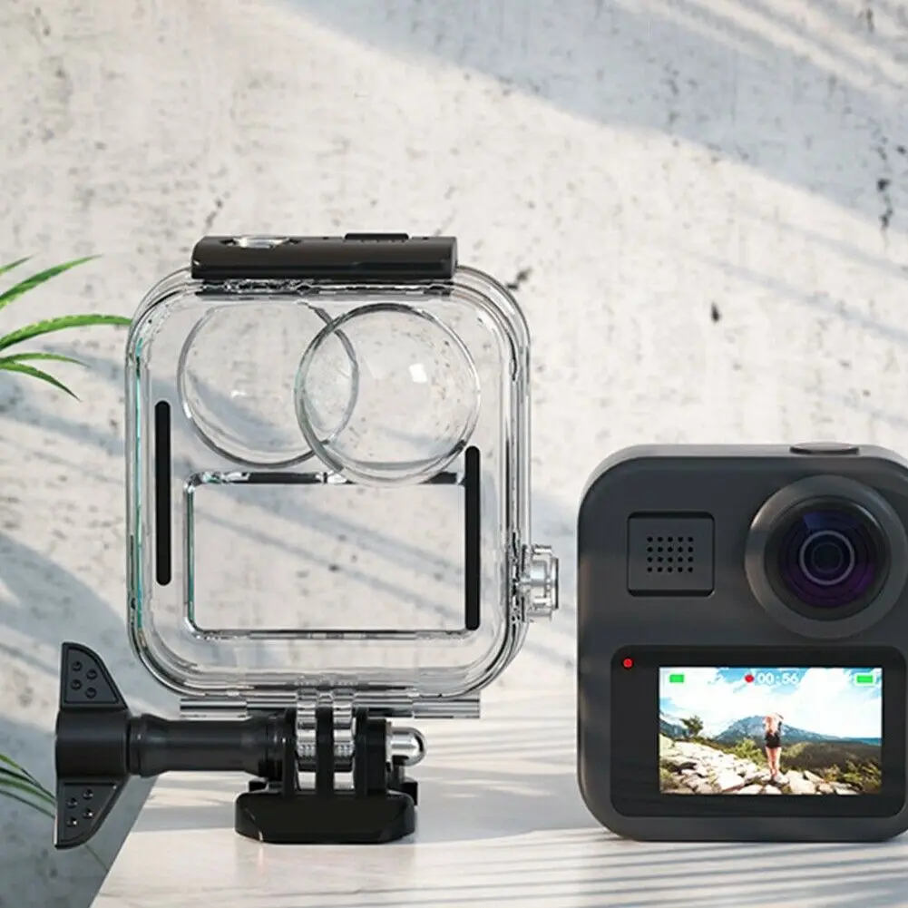 Продажа Водонепроницаемый чехол для экшн-камеры Gopro Max, защитный чехол для подводного погружения и дайвинга на 20 м с кронштейном и аксессуарами