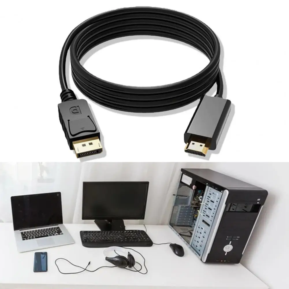 

Универсальный кабель преобразователя с высокой четкостью, стабильный выход Plug Play DP в HDMI-совместимый с 1080P ПВХ кабель без потерь для монитора