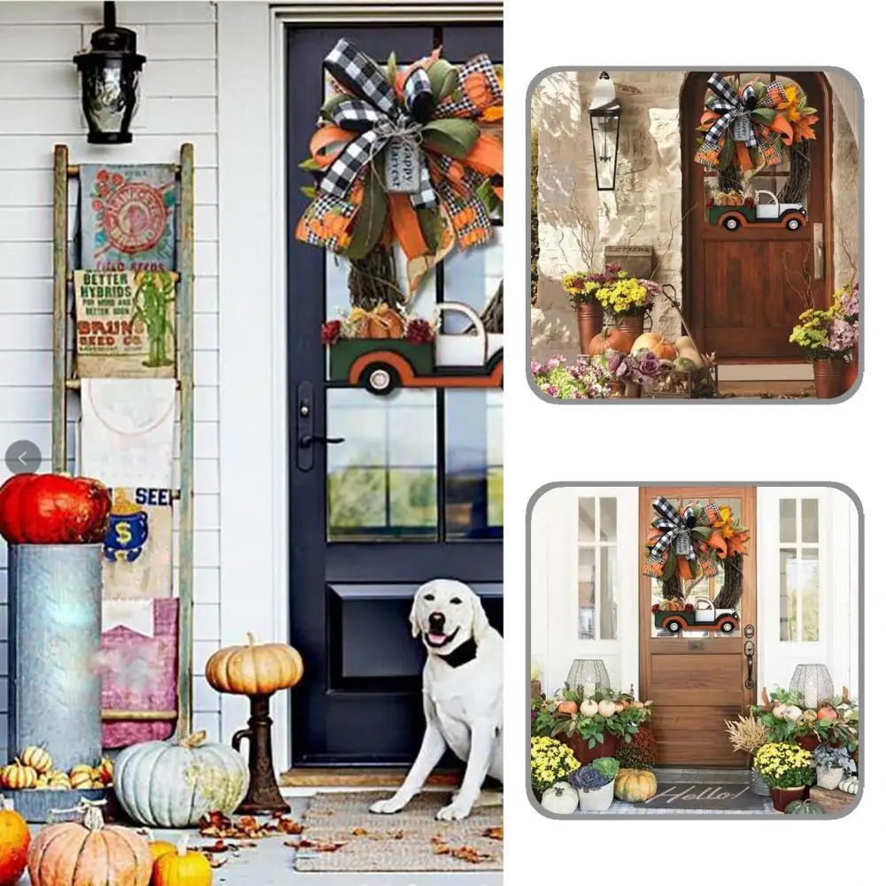 

Exquisite Pattern Mini Wreath Truck Wreath Window Door Wall Decor for Home Use