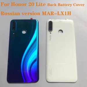 original glass rear cover for huawei honor 20 lite mar lx1h back battery cover case housing door camera lens adhesive free global shipping