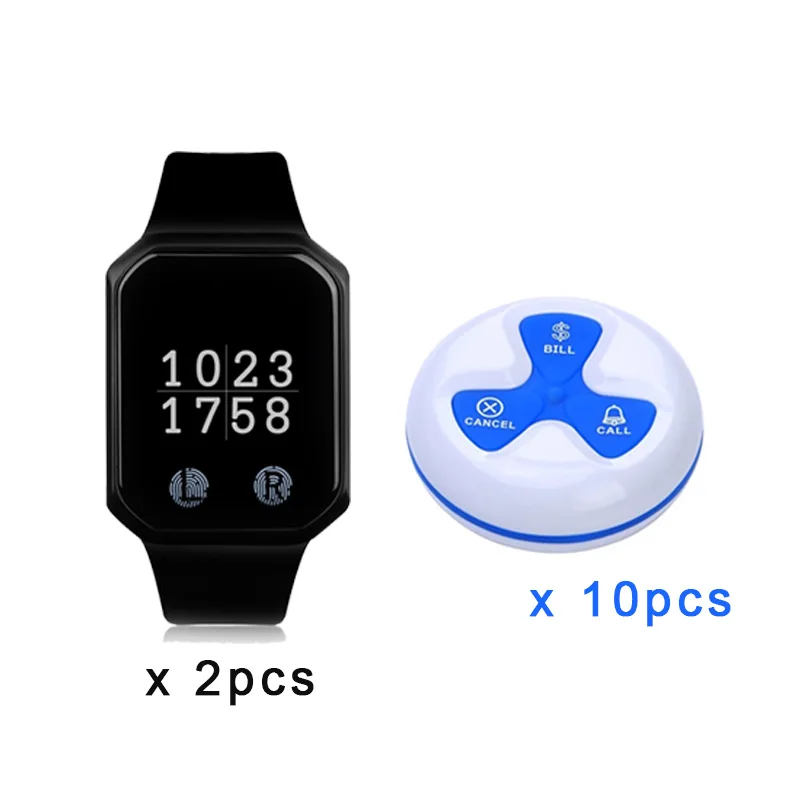 BYHUBYENG Wireless Calling Call Button Long Range System More Than 2000m In Open Area High Quality Repeater Watch Pager | Компьютеры и
