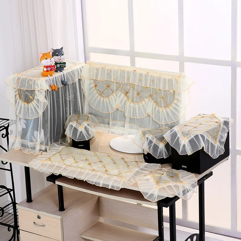 Чехол для защиты от пыли компьютера 5 шт. чехол настольного кружевной