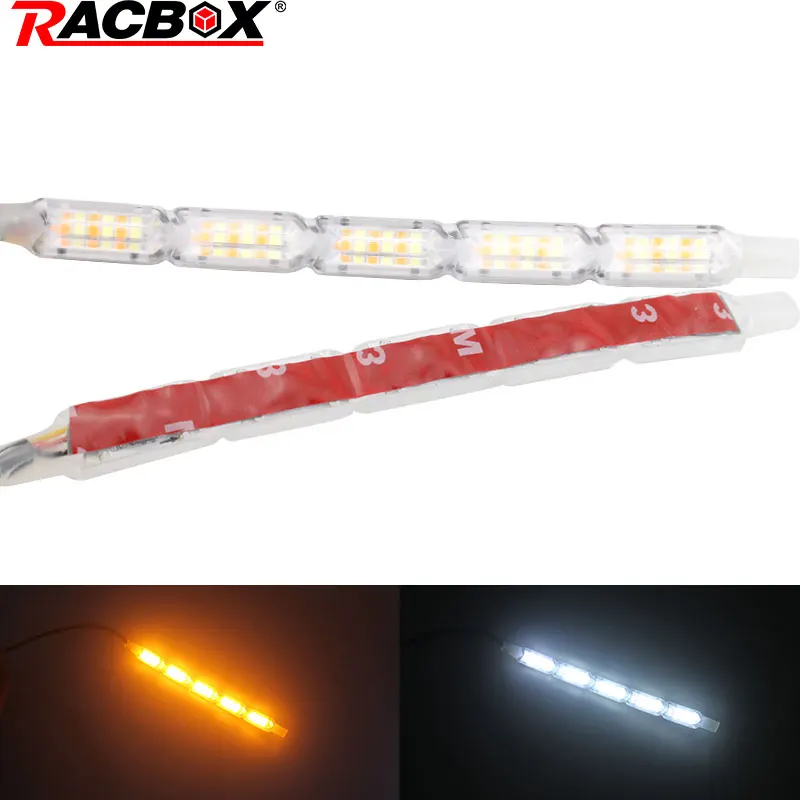 2 шт. гибкая светодиодная лента DRL дневные ходовые огни Водонепроницаемая