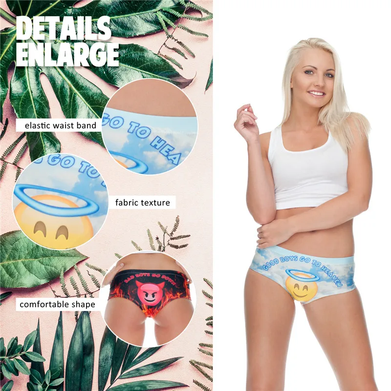 DeanFire супер мягкие 3D трусики сексуальное нижнее белье небеса и адского принта Kawaii