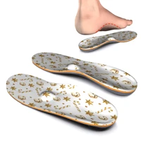 gold pattern memory foam original length high arch support insoles for flat feet orthotic inserts men and women ifitna