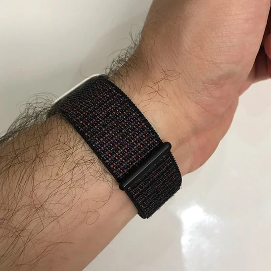 Нейлоновый спортивный бесшовный мягкий для наручных часов iwatch серии 4/5/3/2/1 дышащий замена ремешок для наручных часов Apple Watch 38 мм/40 мм/42 мм/44 мм