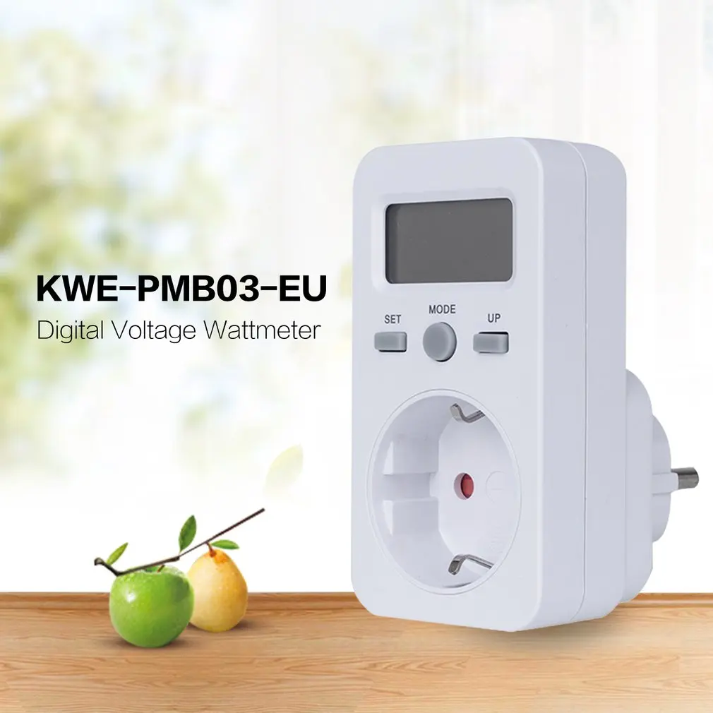 KWE-PMB03 Plug Socket Digital Voltage Wattmeter Power Consumption Watt Energy Meter AC Electricity Analyzer Monitor | Инструменты