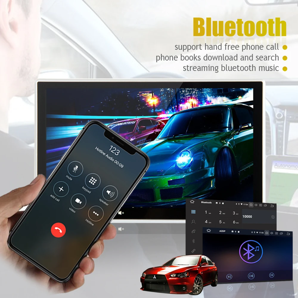 Android 9,0 стерео головное устройство радио с PX6 4G+ 64G DSP для 2008- Mitsubishi Lancer EVO X Ralliart