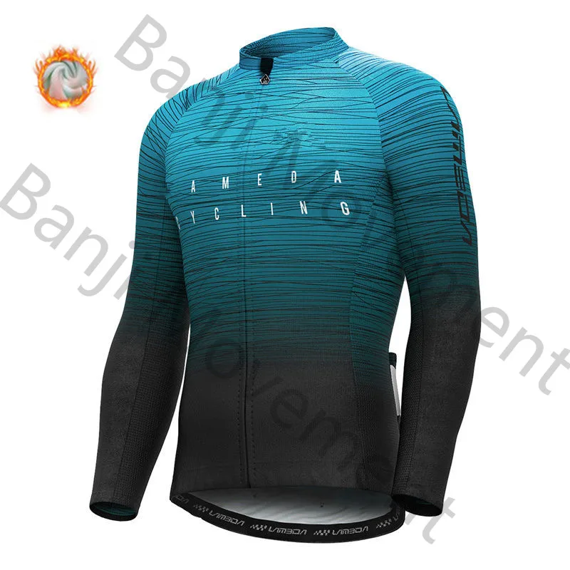cycling jersey 15 Зимняя шерстяная куртка для велоспорта с длинными рукавами, очень геотермальный теплый жилет, большой размер, удобная велосипедная майка Gobike - Color: cycling jersey 15