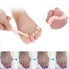 1 пара, силиконовые кольца для пальцев ног сепаратор пальцев ног, для женщин, корректор бурсита, средство для удаления омертвевшей кожи, инструменты для ногтей, уход за ногами