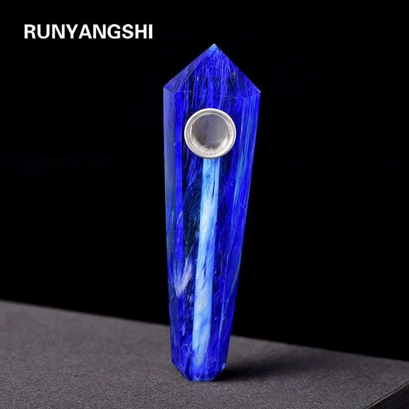 Runyangshi 1 шт. оптовая продажа натуральный синий плавильный кварцевый кристалл