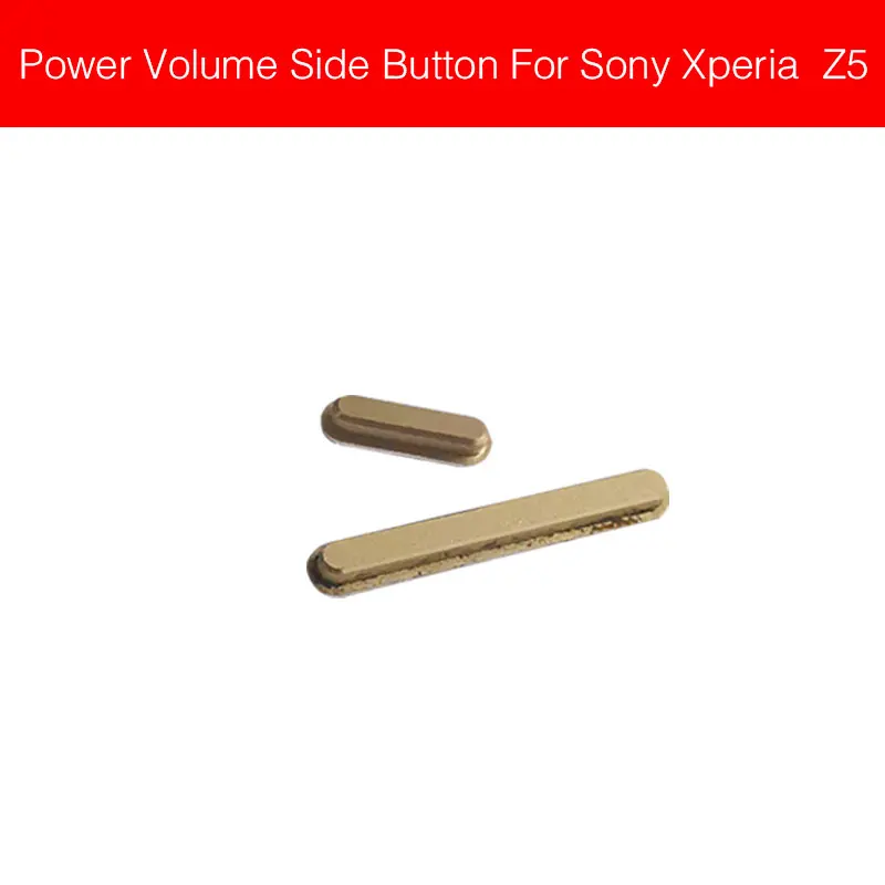 Gold Гибкий кабель для sony Xperia Z5 E6653 E6603, кнопка регулировки громкости, кнопка включения и выключения звука - Цвет: Gold