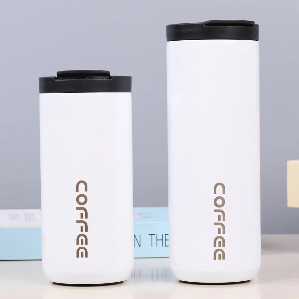 

Fashionable Korean Creative Coffee Cup Outdoor Portable Double-layer Leak-proof Mug for Young Men and Women