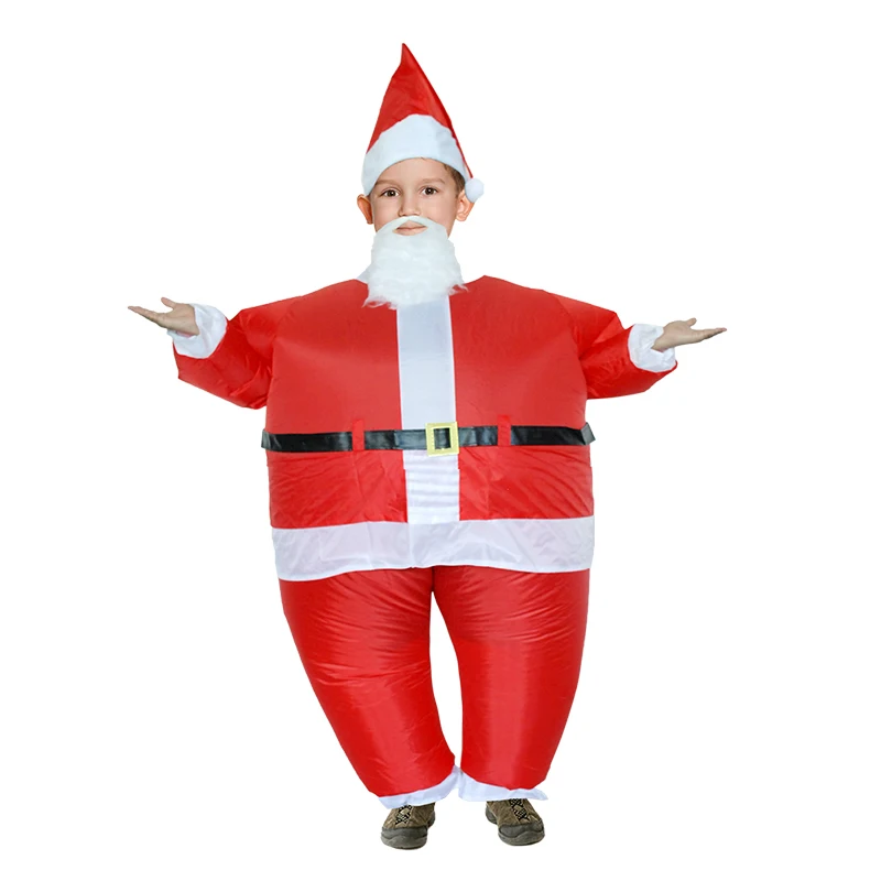 

Santa Claus Christmas Inflatable Red Costume Cosplay for Adult Kis Halloween Carnival Purim Funny Birthday Party Mascot Blowup