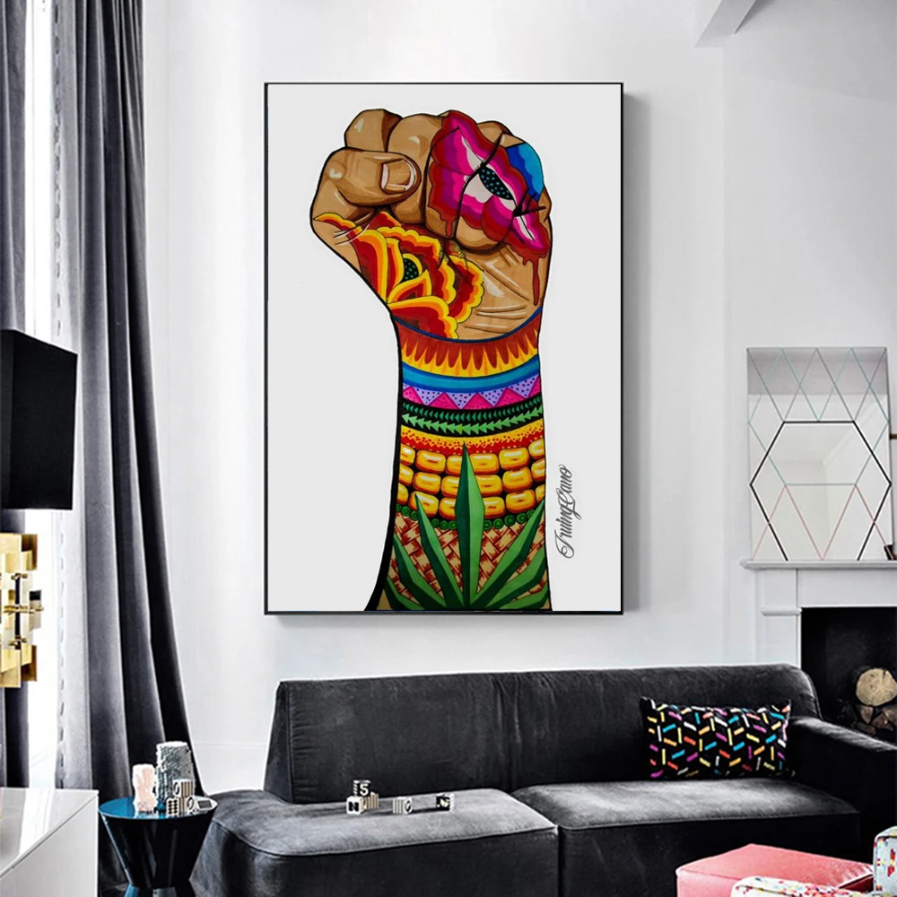 

Street Graffiti Art Fighting Inspirational Canvas Painting Cuadros Wall Art Posters and Prints Wall Pictures for Bedroom