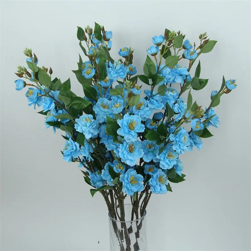 10Pcs Fake Long Stem Hawthorn Flower (3 stems/piece) 34.65&quot Simulation May Bloom for Wedding Home Decorative Artificial Flowers | Дом и