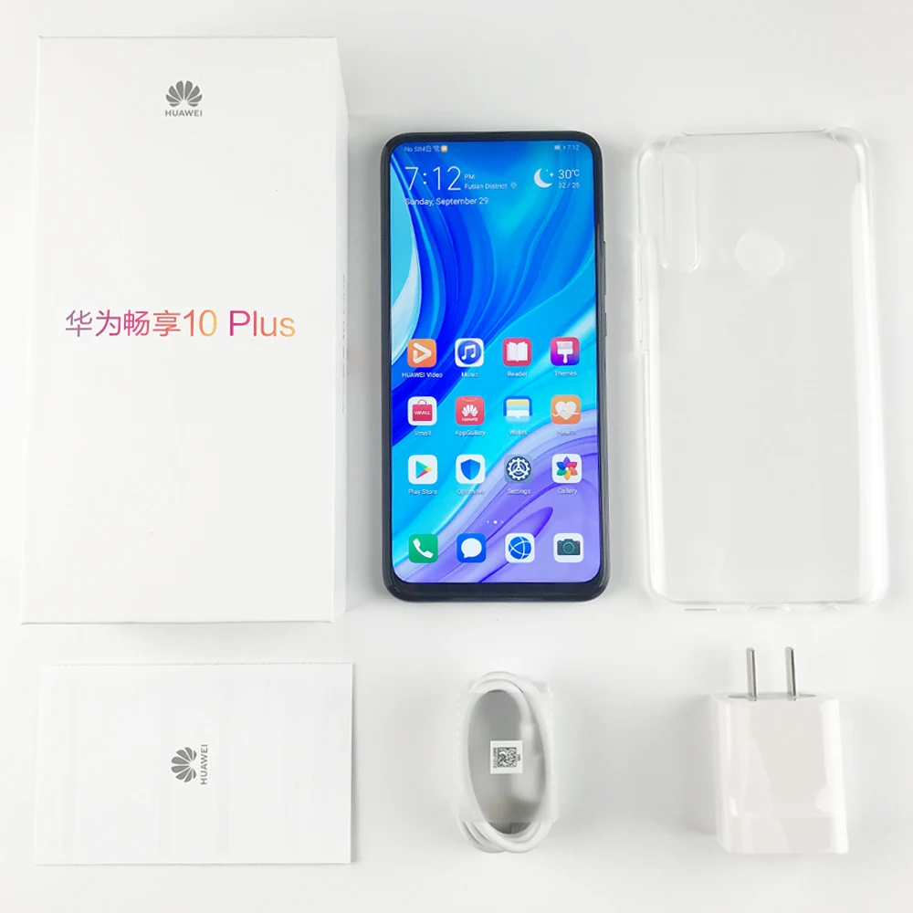 Huawei Enjoy 10 plus, 4 Гб, 128 ГБ, мобильный телефон, 6,59 дюймов, Android 9,1, Kirin 710F, Восьмиядерный, 48мп, с тройным объективом, смартфон, 4000 мАч, мобильный телефон