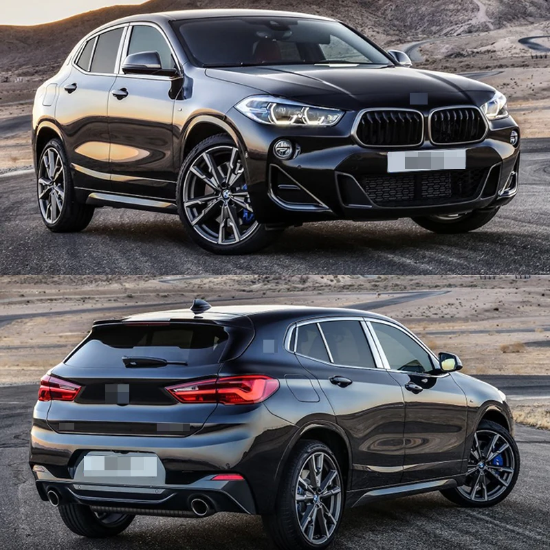 

Стайлинг автомобиля, полоски для отделки окон автомобиля из нержавеющей стали, украшение внешнего корпуса, молдинг, Накладка для BMW X2 20i 25i ...