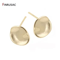 14k gold plated stud earrings hooks high quality brass metal diy drop earrings jewelry supplies making findings for women