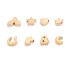 Розовое золото, нержавеющая сталь, луна, единорог, рыба, сердце, корона, Пентакль, бусины, очаровательное зеркало, полированное, оптовая продажа, 30 шт.