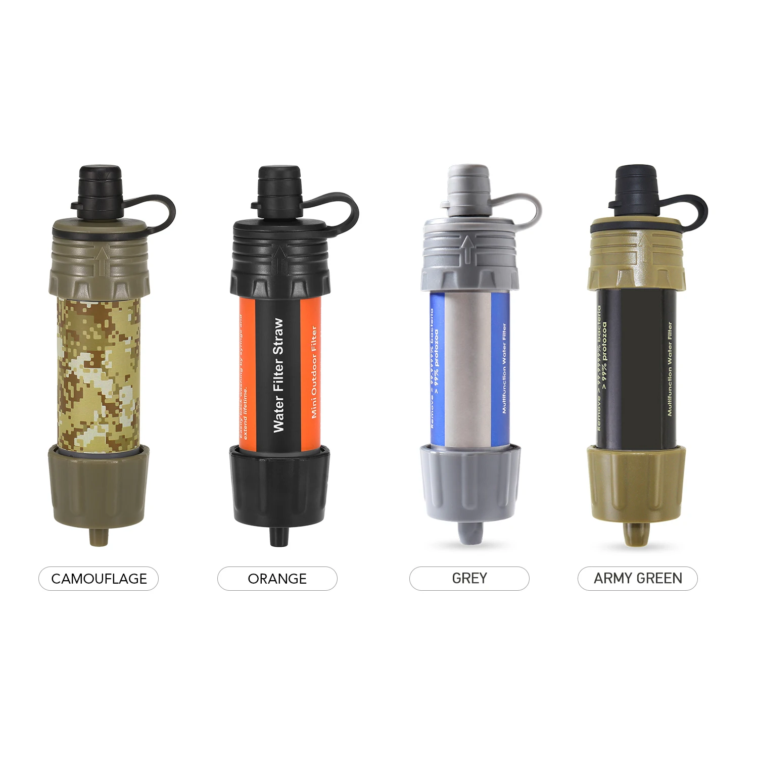 

Outdoor Water Filtration Survival Water Filter Straw Water Filtration System Drinking Purifier For Emergency Hiking Camping