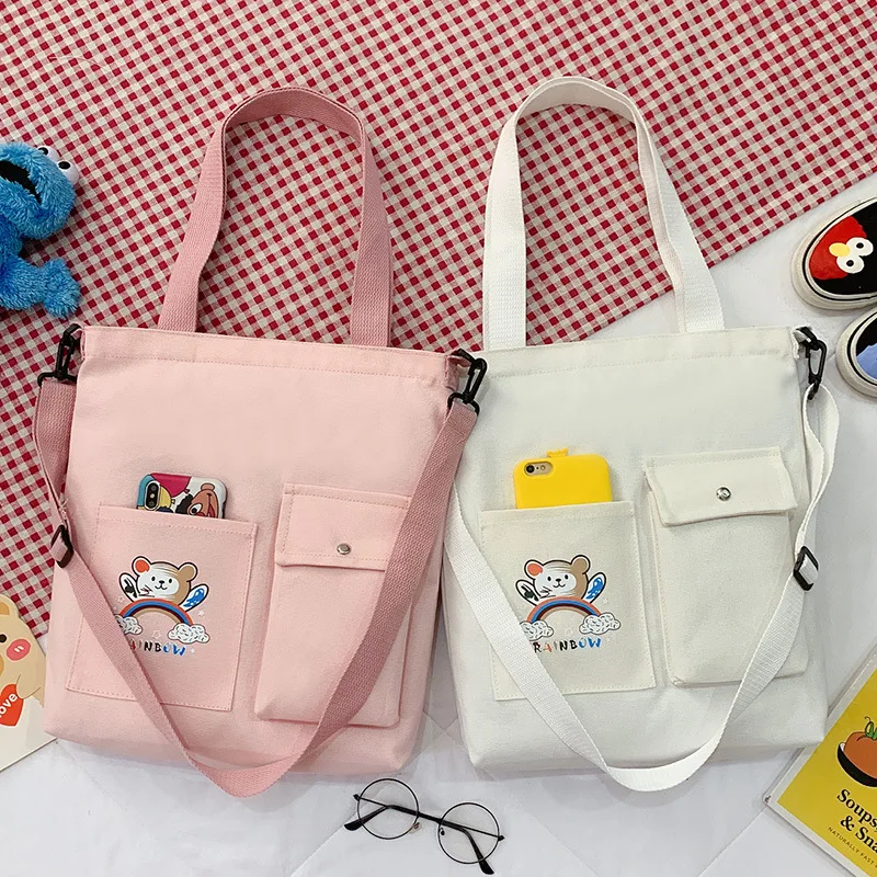 Женская сумка через плечо с мультяшным рисунком школьный ранец на одно